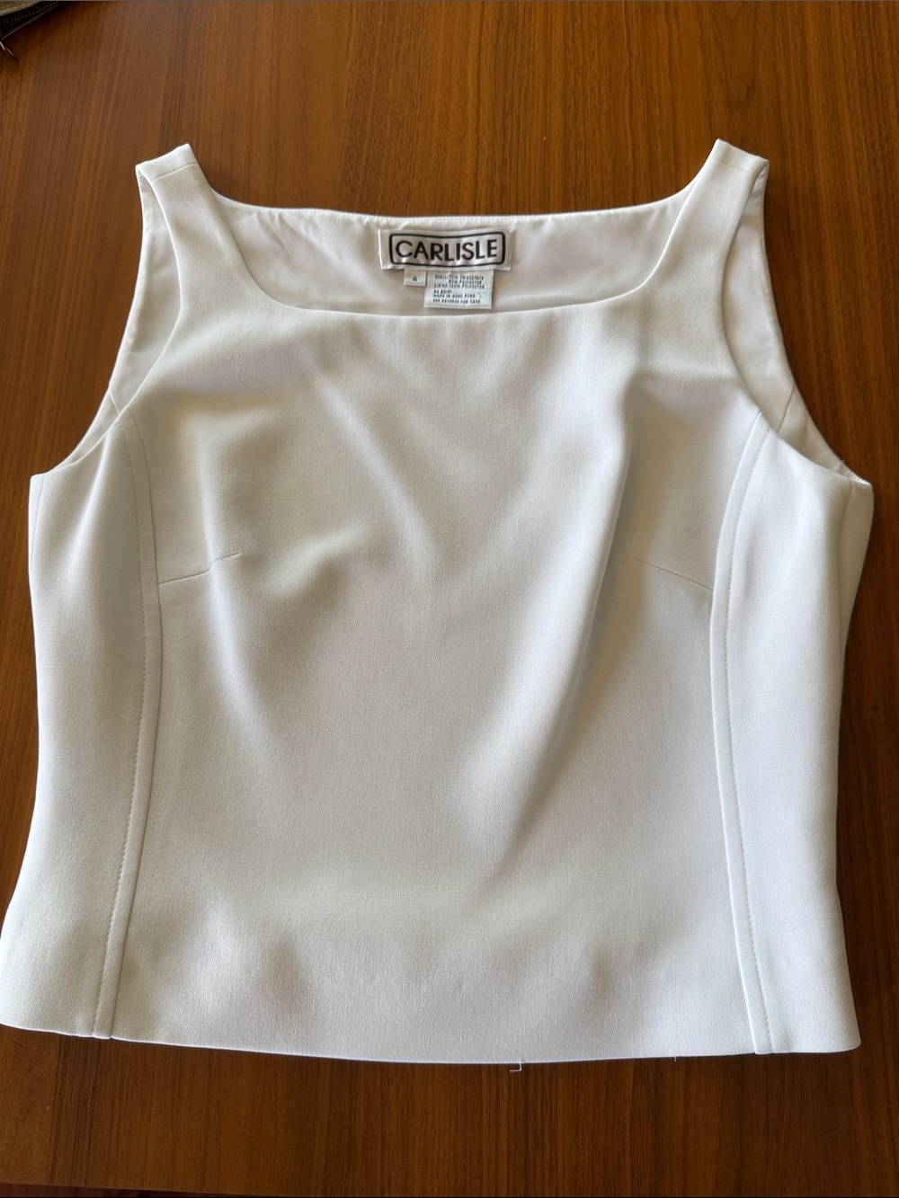 Carlisle White Square-Neck Tank Top